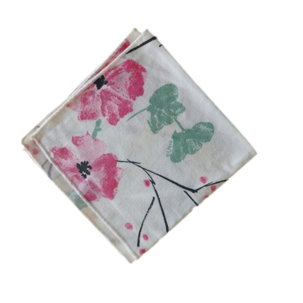Cloth floral napkins - set of 12